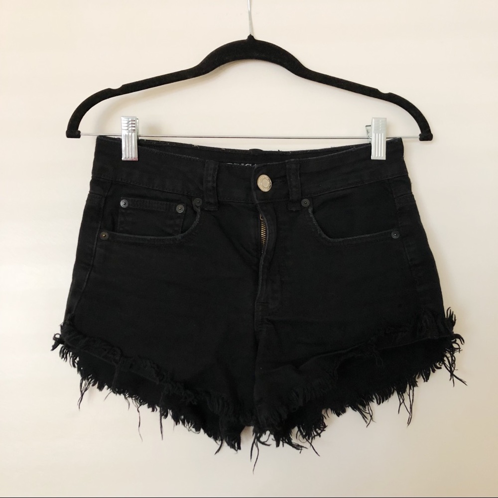 Sz 2 American Eagle Black Denim Festival Shorts.